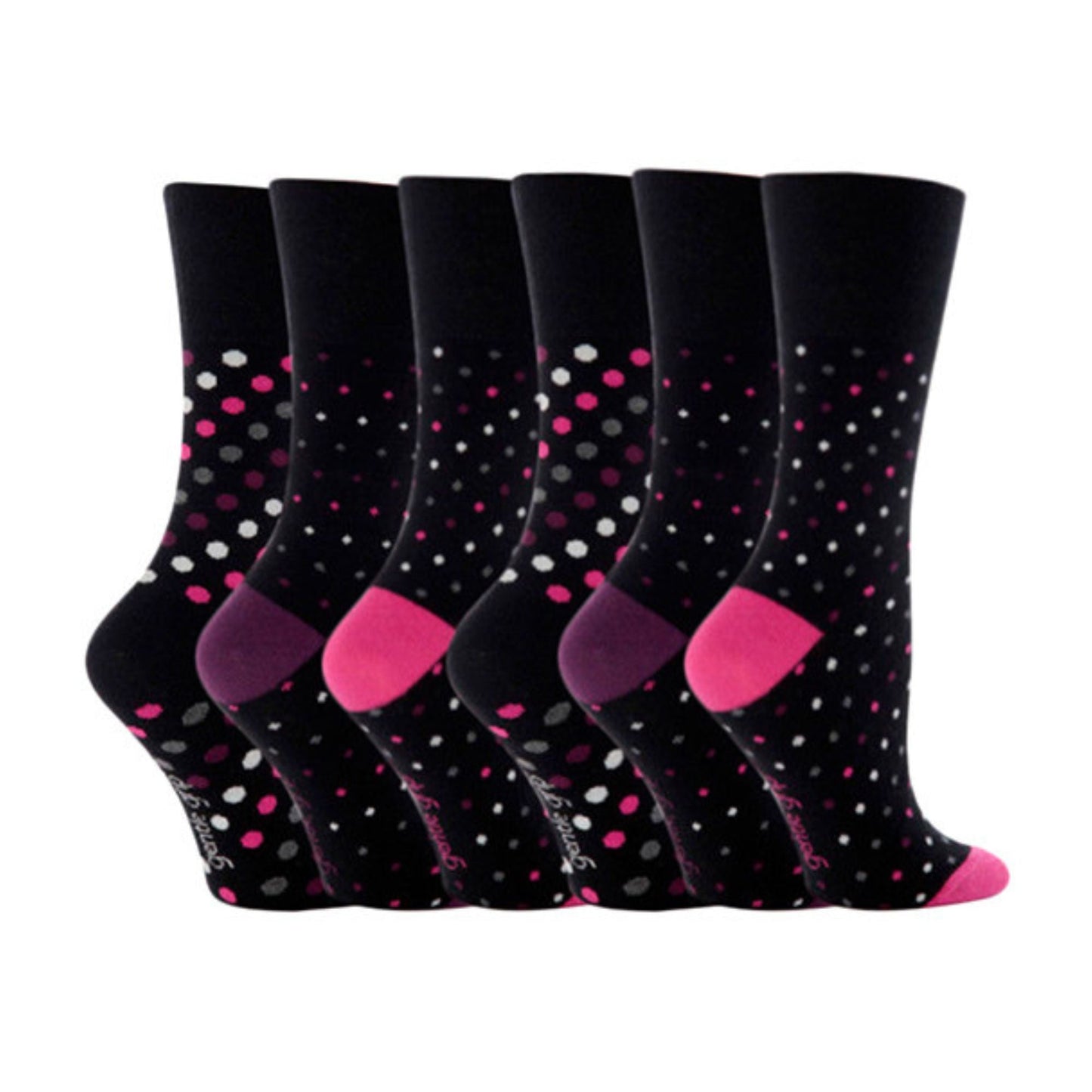 6 Pack Ladies Non Elastic Patterned Cotton Socks for Poor Circulation