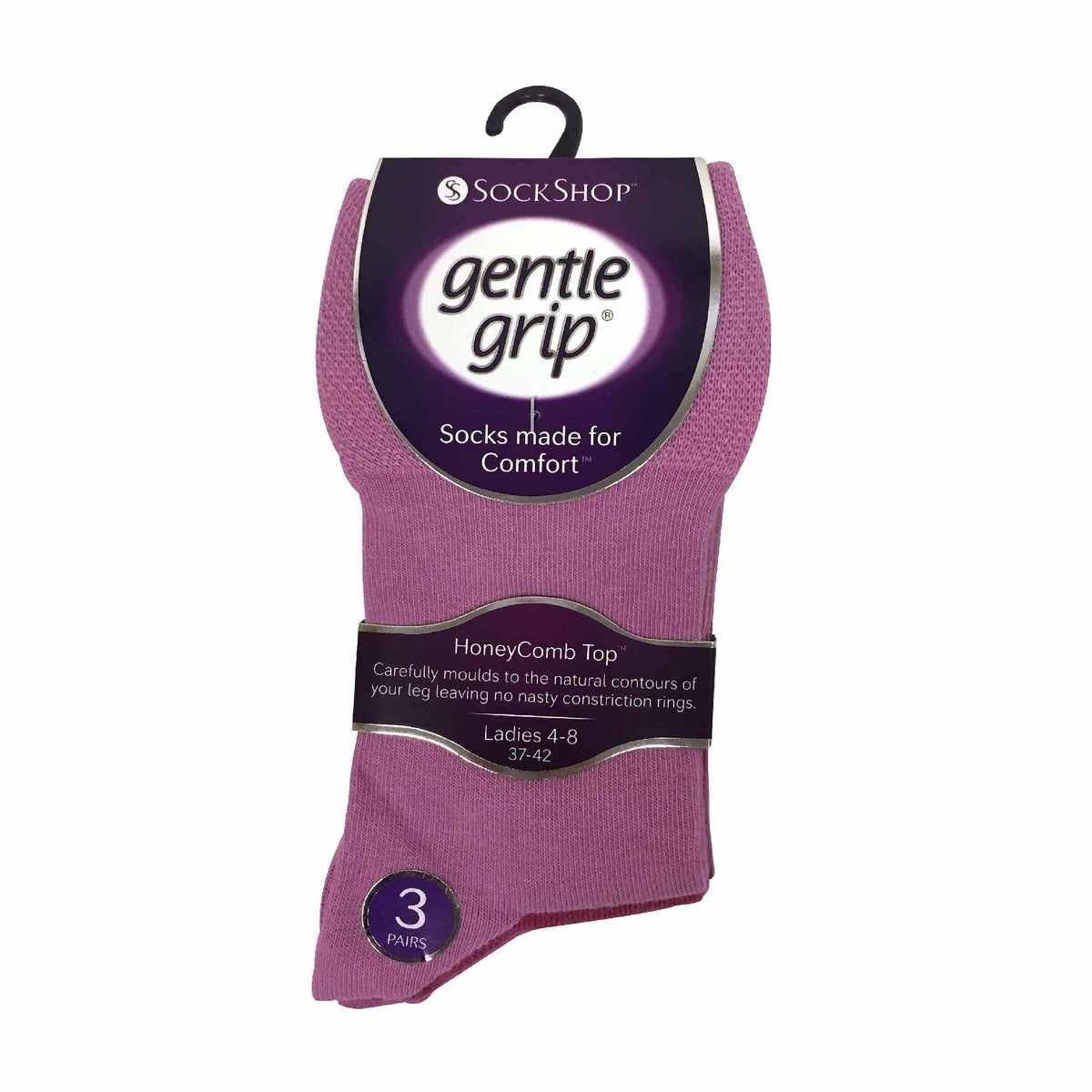 6 Pack Ladies Non Elastic Plain Coloured Cotton Socks