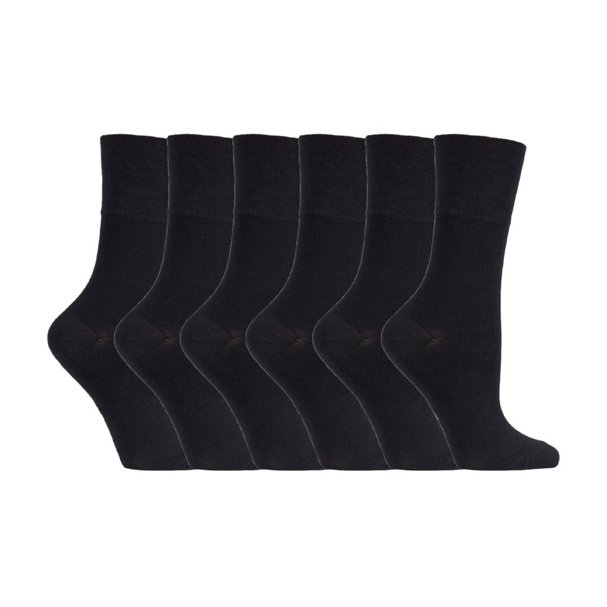 6 Pack Ladies Non Elastic Loose Top Bamboo Socks