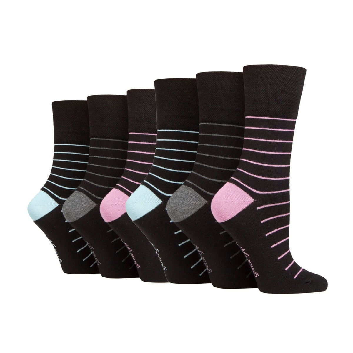 6 Pack Ladies Non Elastic Loose Top Bamboo Socks