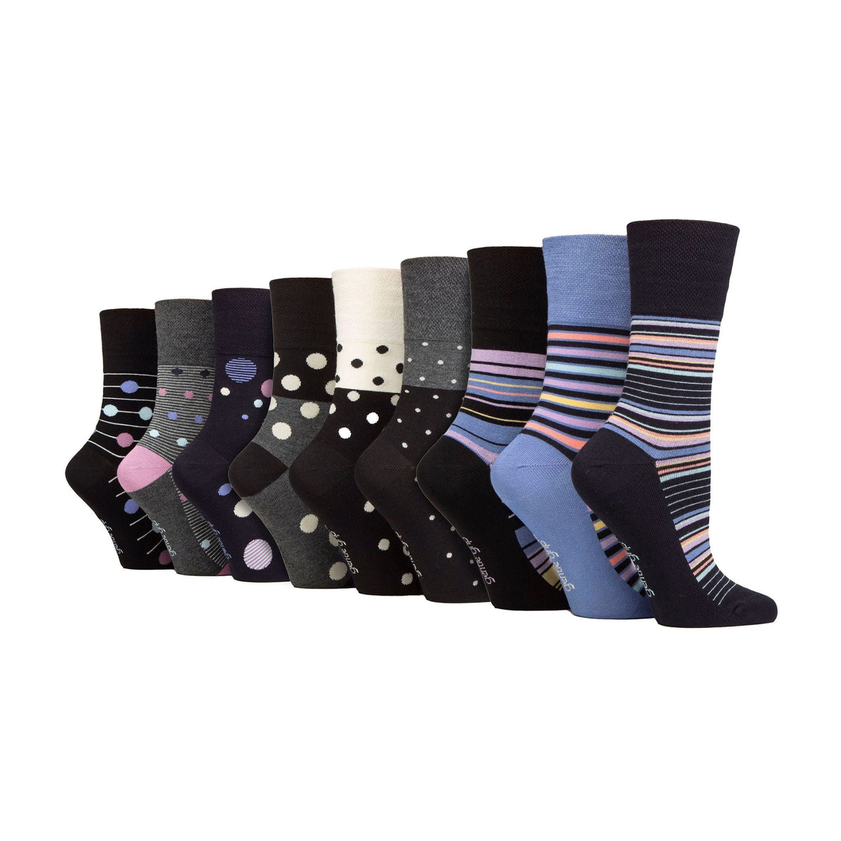 9 Pack Ladies Soft Breathable Bamboo Non Elastic Dress Socks
