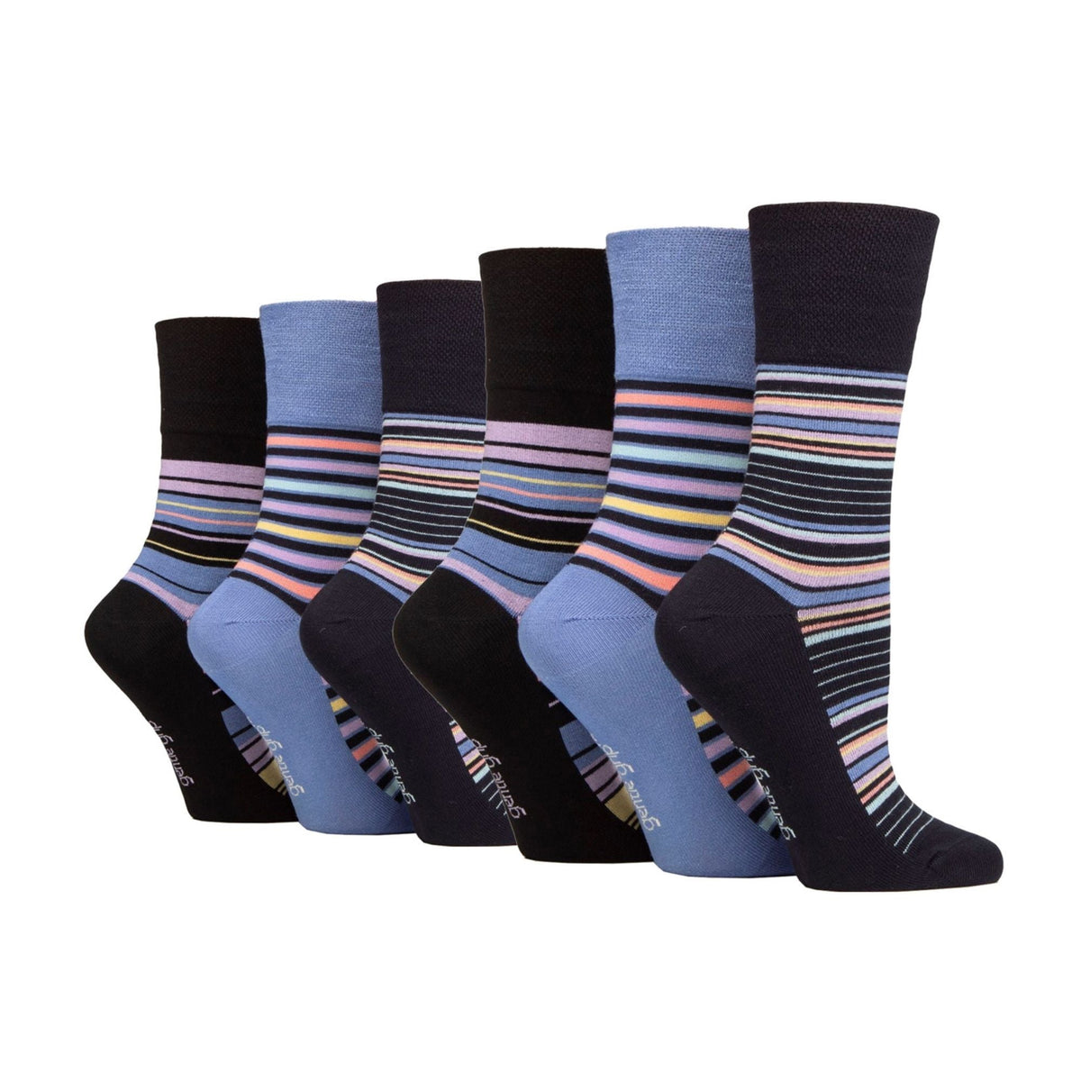 6 Pack Ladies Non Elastic Loose Top Bamboo Socks