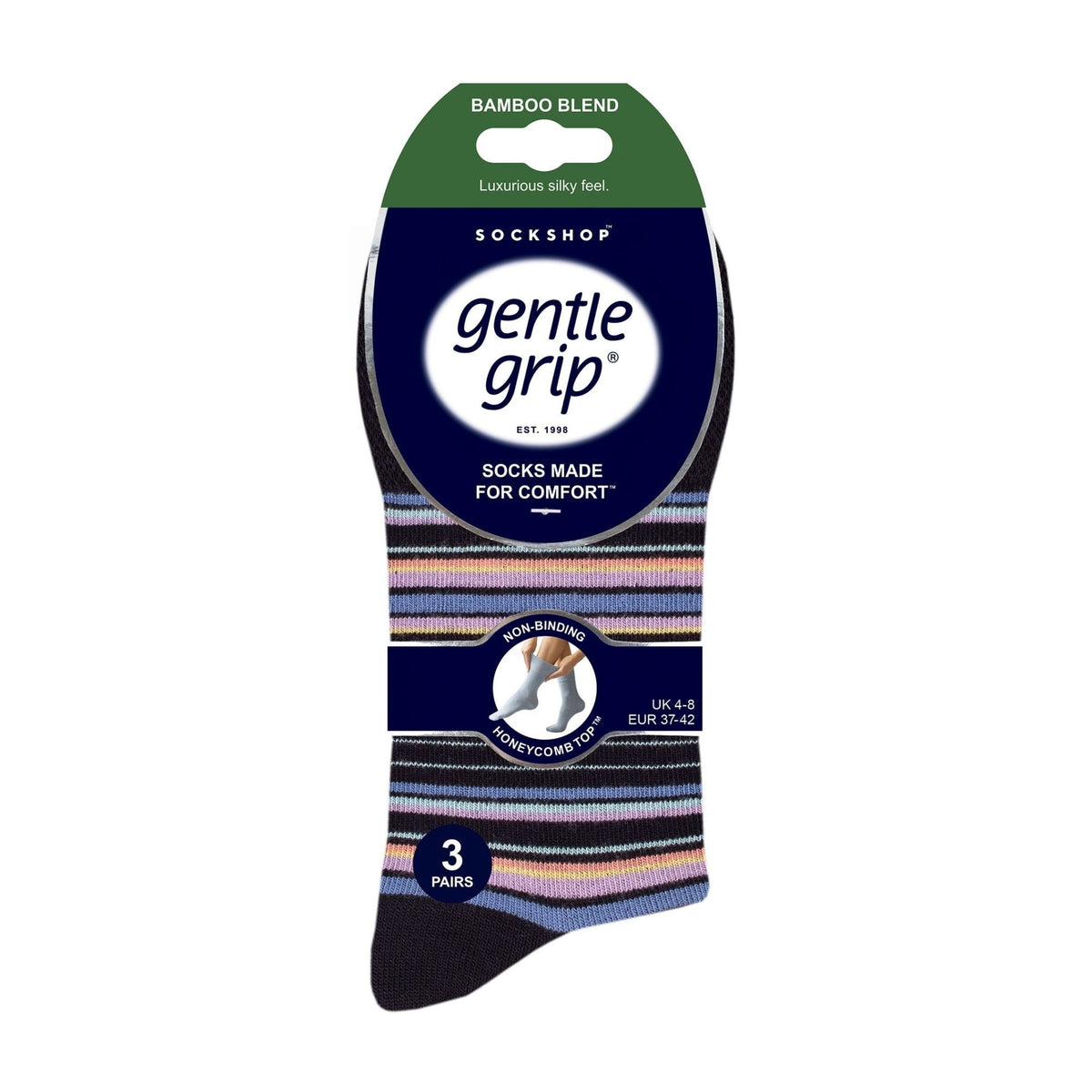 6 Pack Ladies Non Elastic Loose Top Bamboo Socks