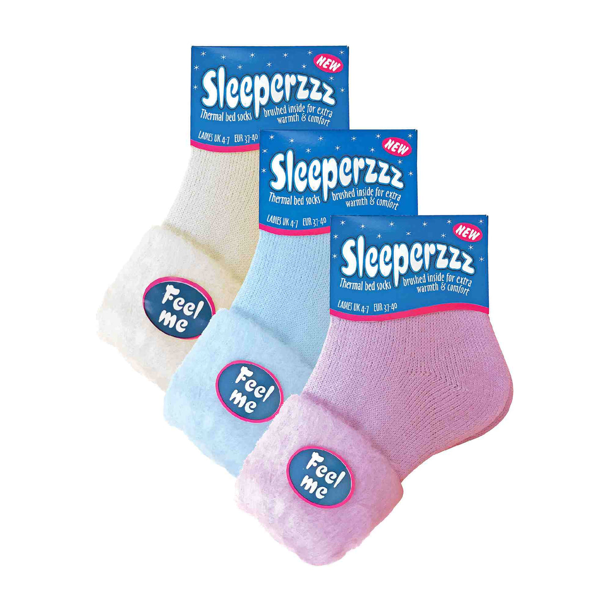 3 Pack Ladies Soft Warm Winter Bed Socks