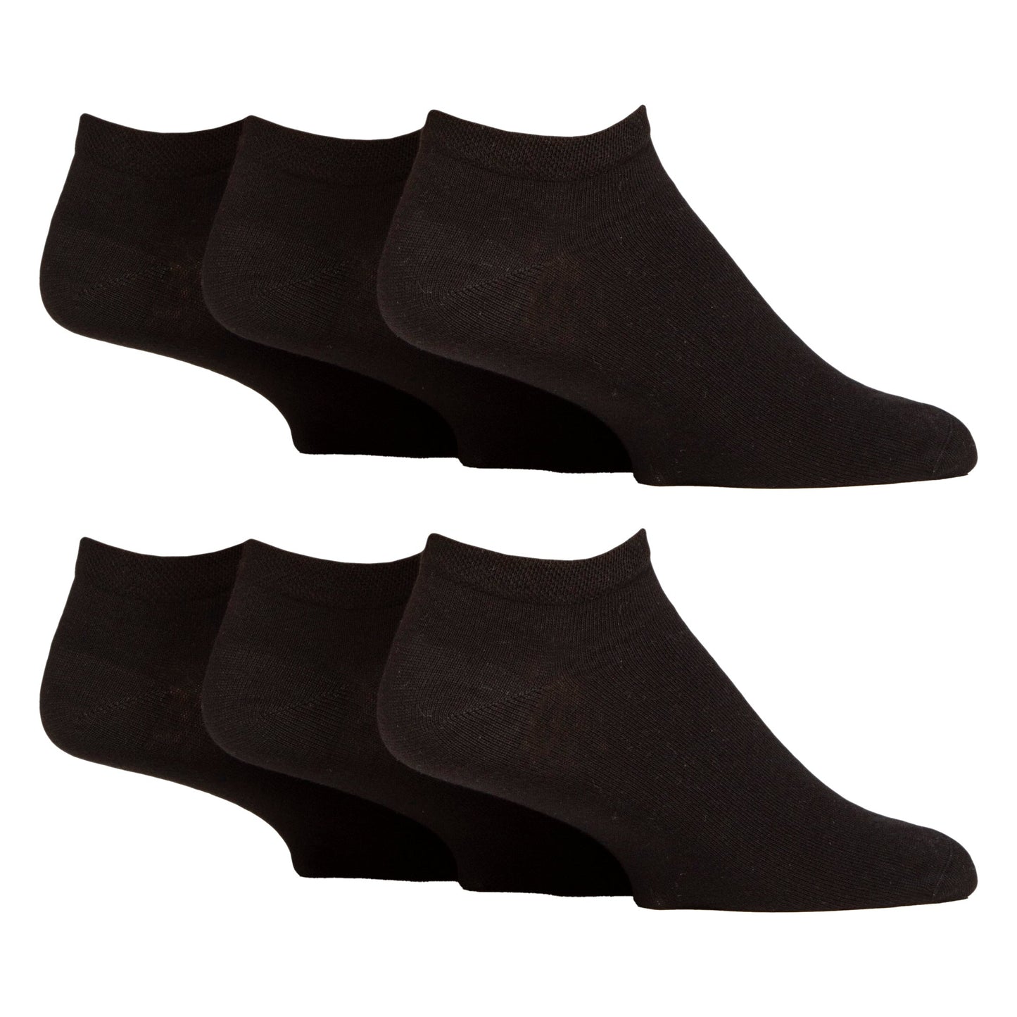 6 Pack Mens Diabetic Trainer Socks | Loose Top Wide Ankle Socks