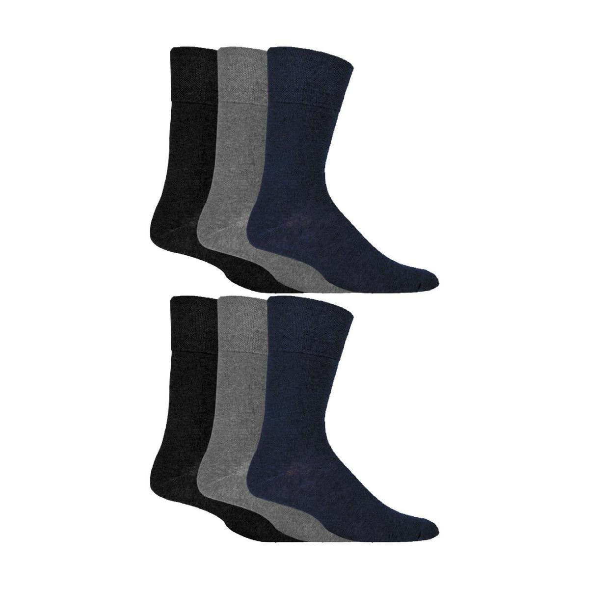 6 Pack Mens Non Elastic Soft Top Cotton Diabetic Socks