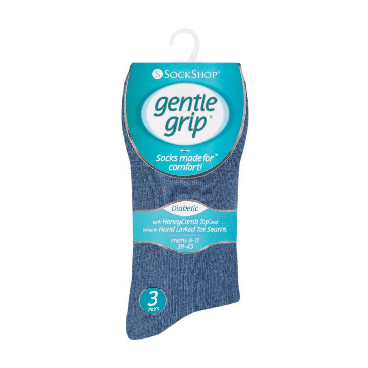 6 Pack Mens Non Elastic Soft Top Cotton Diabetic Socks