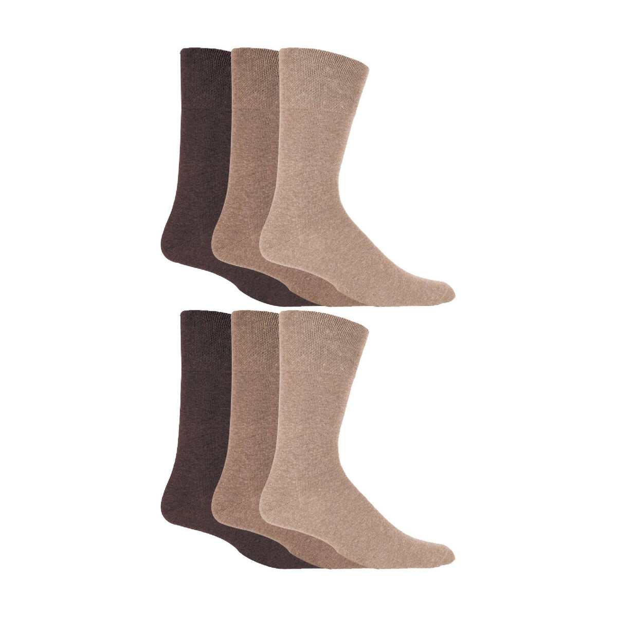 6 Pack Mens Non Elastic Soft Top Cotton Diabetic Socks