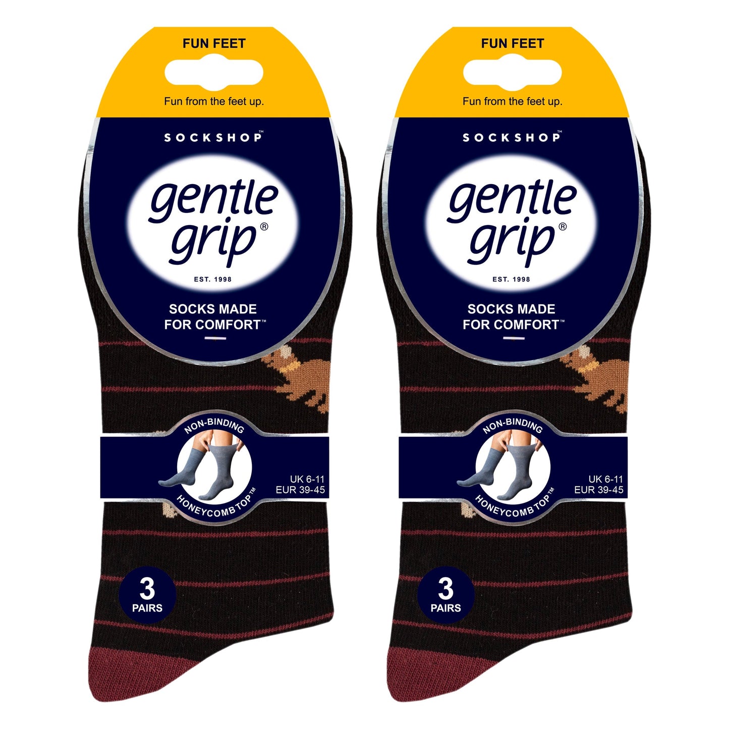 6 Pairs Mens  NON ELASTIC Cotton Rich Novelty Patterned Socks