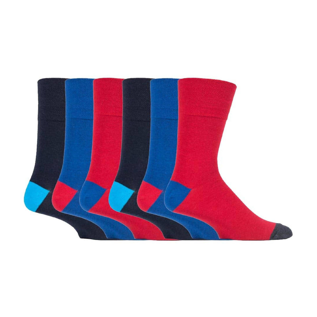 6 Pack Mens Cotton Rich Non Elastic Socks