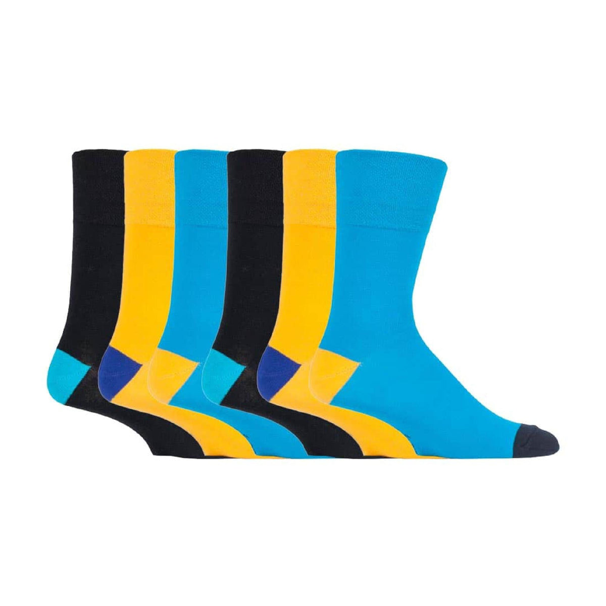 6 Pack Mens Cotton Rich Non Elastic Socks