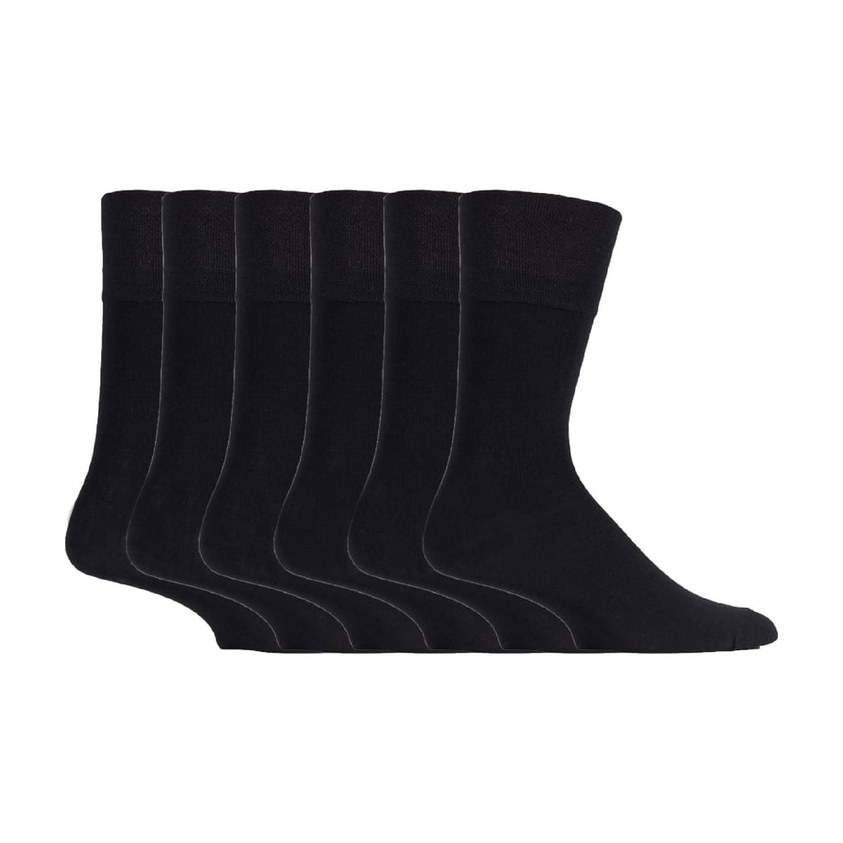 6 Pack Mens Non Elastic Loose Top Bamboo Socks