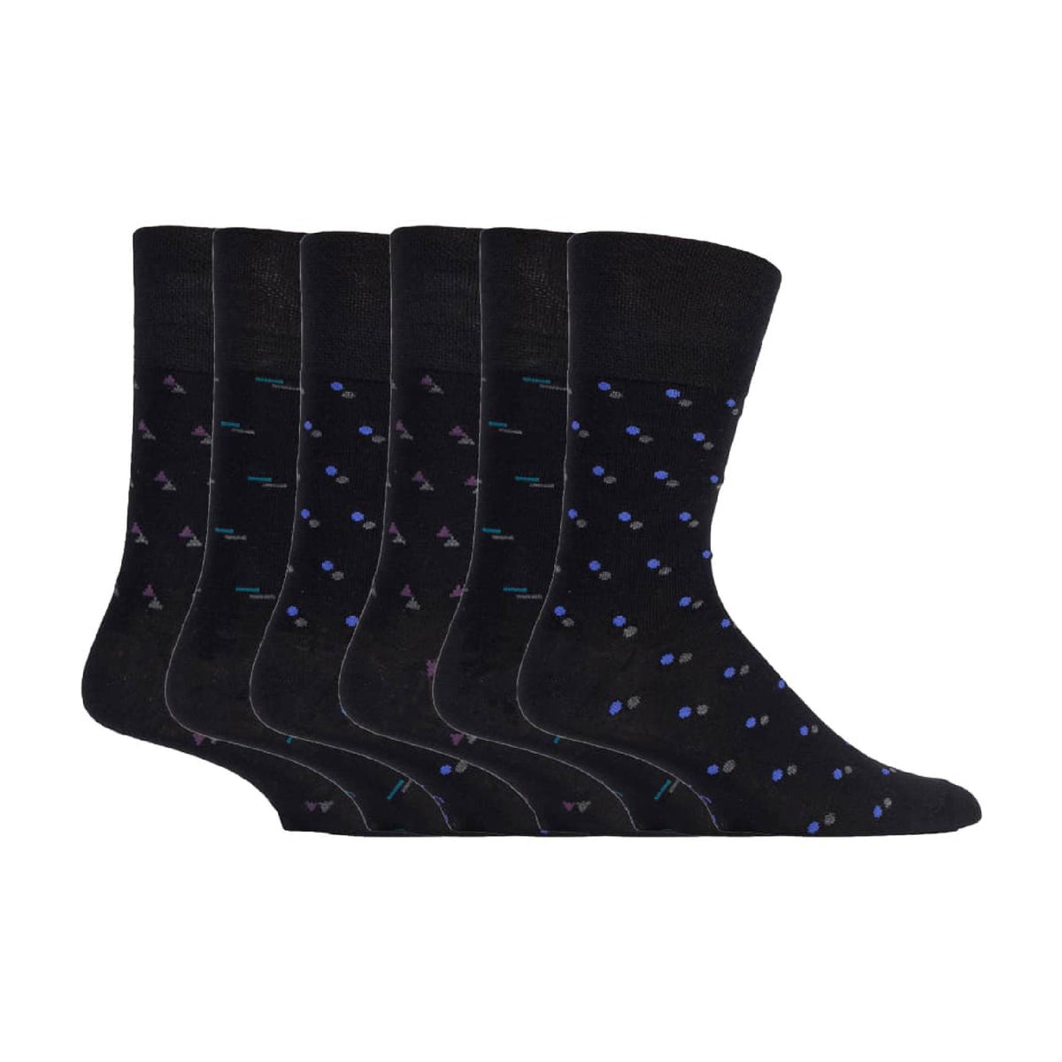 6 Pack Mens Non Elastic Loose Top Bamboo Socks