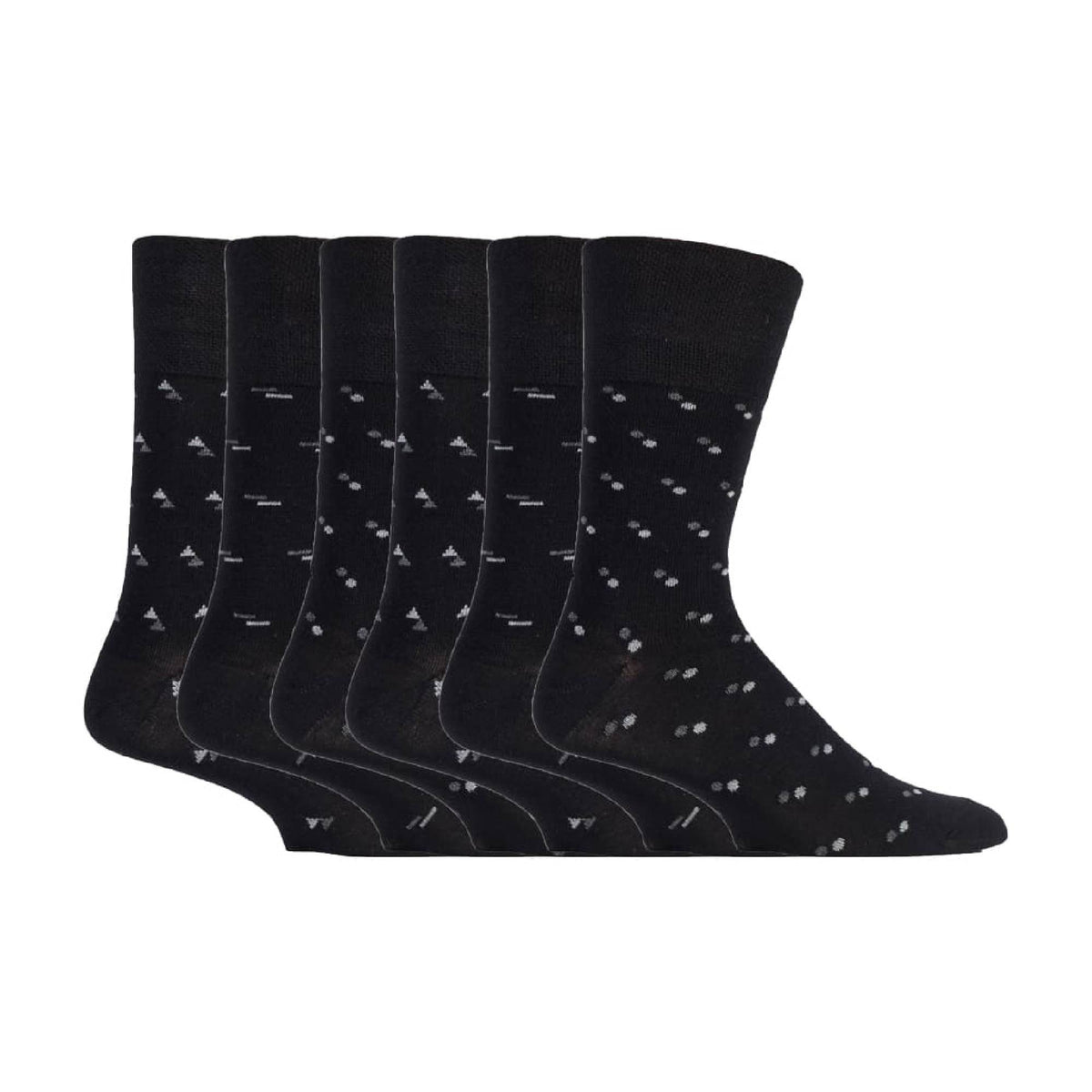 6 Pack Mens Non Elastic Loose Top Bamboo Socks