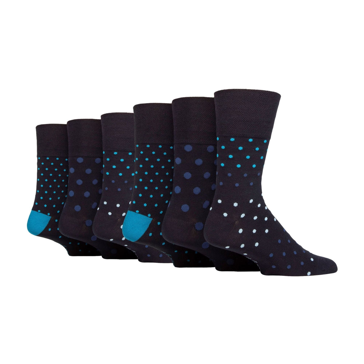 6 Pack Mens Non Elastic Loose Top Bamboo Socks