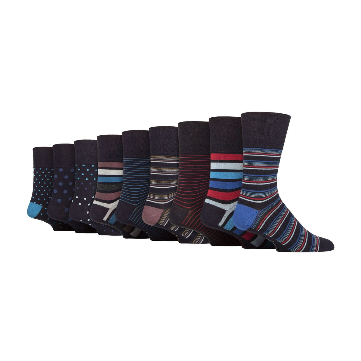 9 Pack Mens Soft Breathable Bamboo Non Elastic Dress Socks