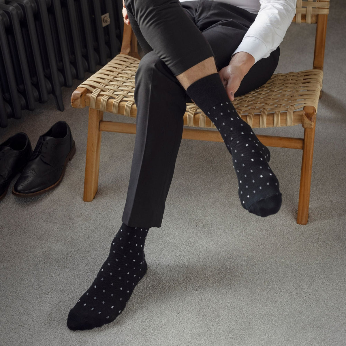 6 Pack Mens Non Elastic Loose Top Bamboo Socks