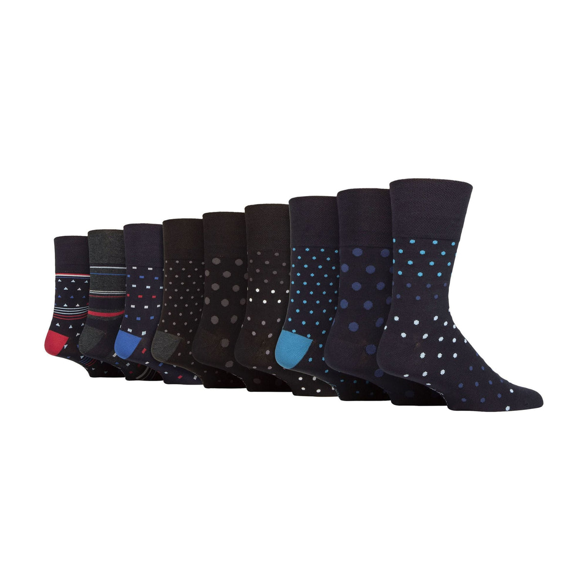 9 Pack Mens Soft Breathable Bamboo Non Elastic Dress Socks