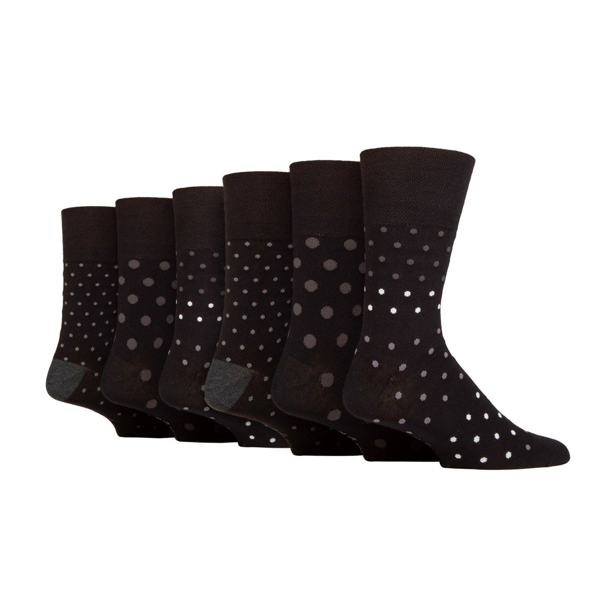 6 Pack Mens Non Elastic Loose Top Bamboo Socks