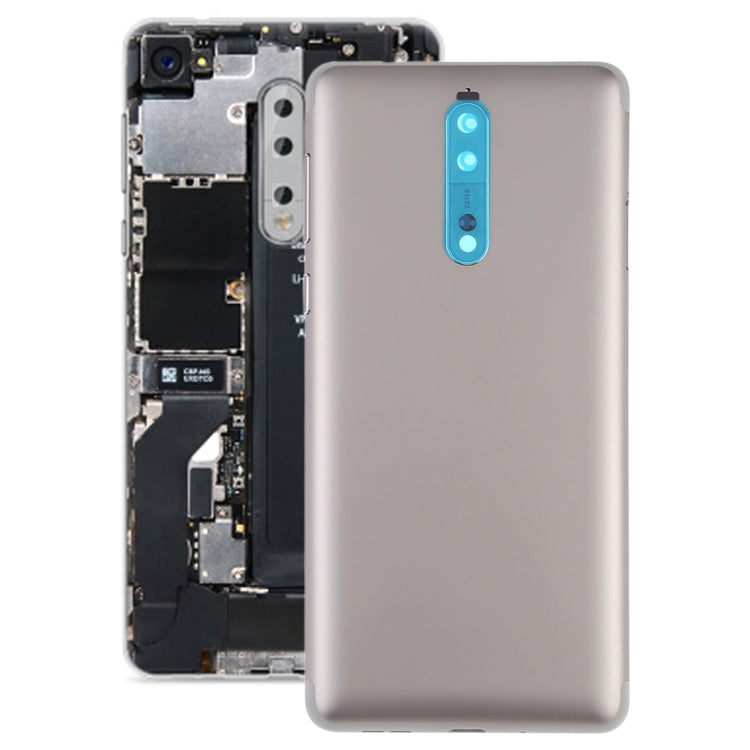 Battery Back Cover with Camera Lens Frame & Side Keys for Nokia 8, For Nokia 8, Nokia 8