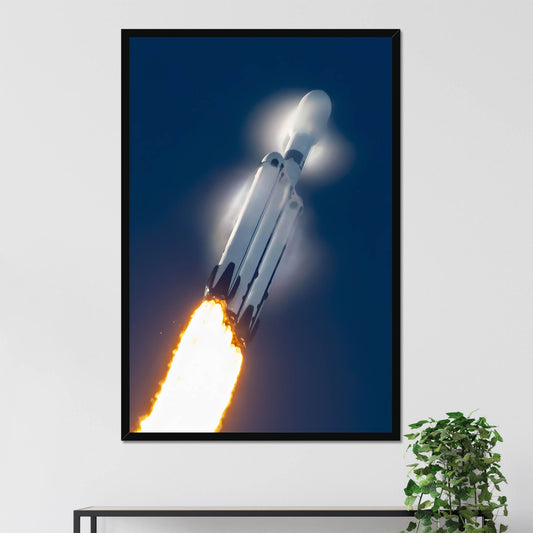 "SpaceX Falcon Heavy Climbing" on Framed Prints, Canvas, Framed Canvas, Acrylic or Print-only