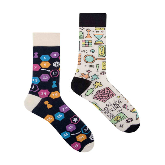 1 Pack Unisex Mismatched Novelty Odd Socks - Board Games