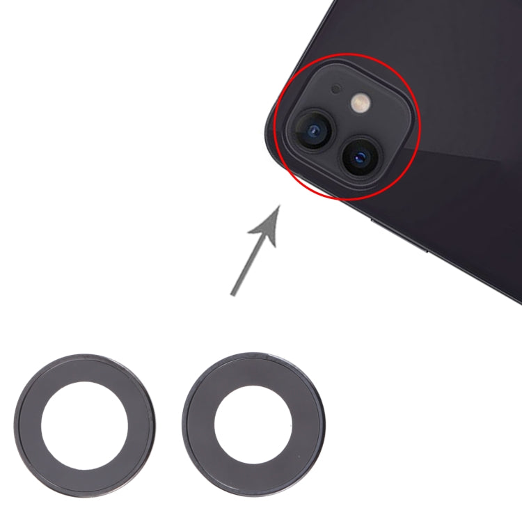 2 PCS Rear Camera Glass Lens Metal Inside Protector Hoop Ring for iPhone 13 / 13 Mini, For iPhone 13 / 13 Mini(Inside)