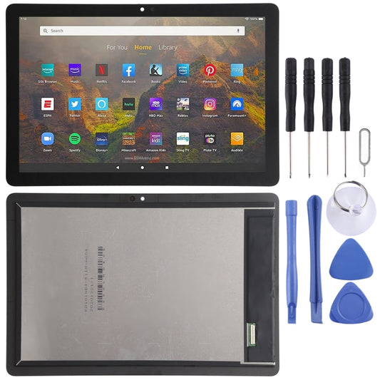 LCD Screen and Digitizer Full Assembly for Amazon Fire HD 10 (2021) T76N2B T76N2P, For Amazon Fire HD 10 (2021)  (Black)