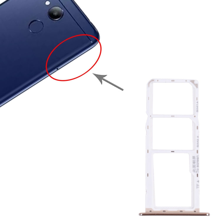 SIM Card Tray + SIM Card Tray + Micro SD Card Tray for Honor 7A Pro