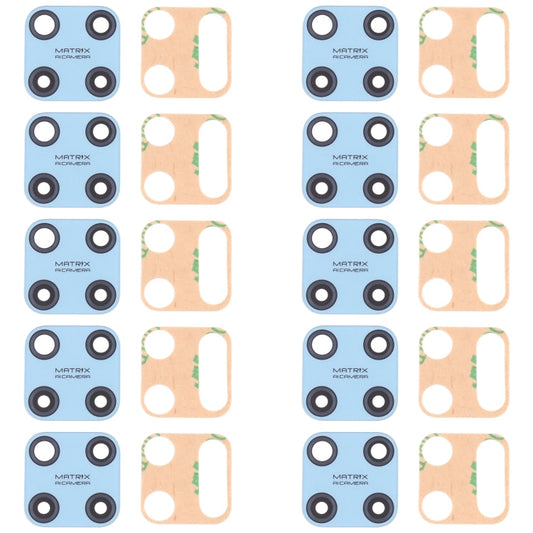 For OPPO Realme C25Y RMX3265, RMX3268 10pcs Back Camera Lens, For OPPO Realme C25Y