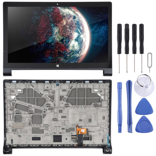 LCD Screen and Digitizer Full Assembly with Frame for Lenovo YOGA Tablet 2 Pro 1371F, For Lenovo YOGA Tablet 2 Pro