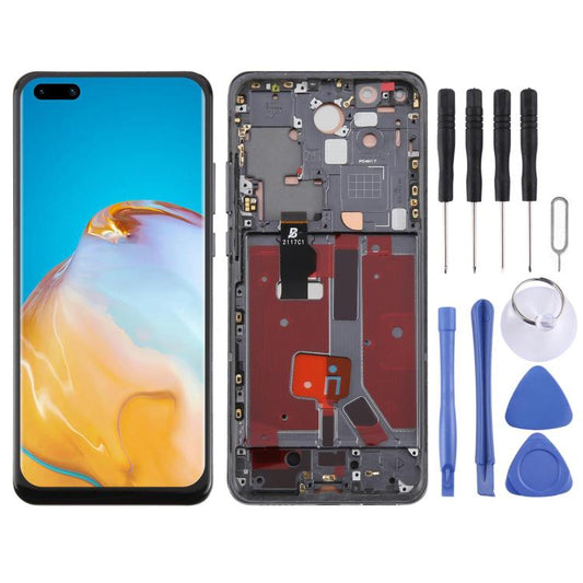 For Huawei P40 Pro TFT LCD Screen Digitizer Full Assembly with Frame, Not Supporting Fingerprint Identification, For Huawei P40 Pro(TFT)