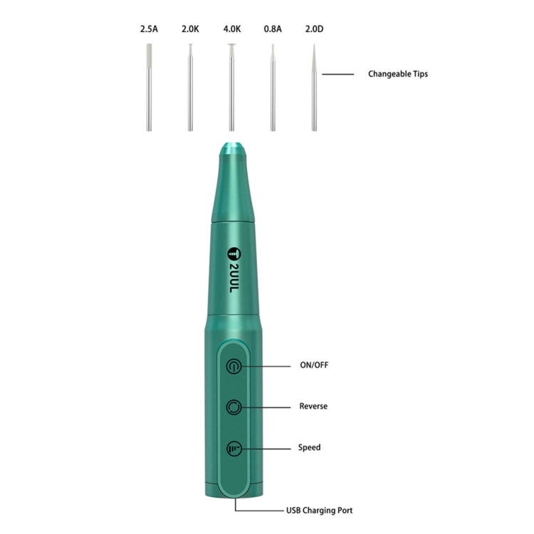 2UUL DA81 Chargeable Polish Drill Pen for Phone Repair, DA81 Drill Pen