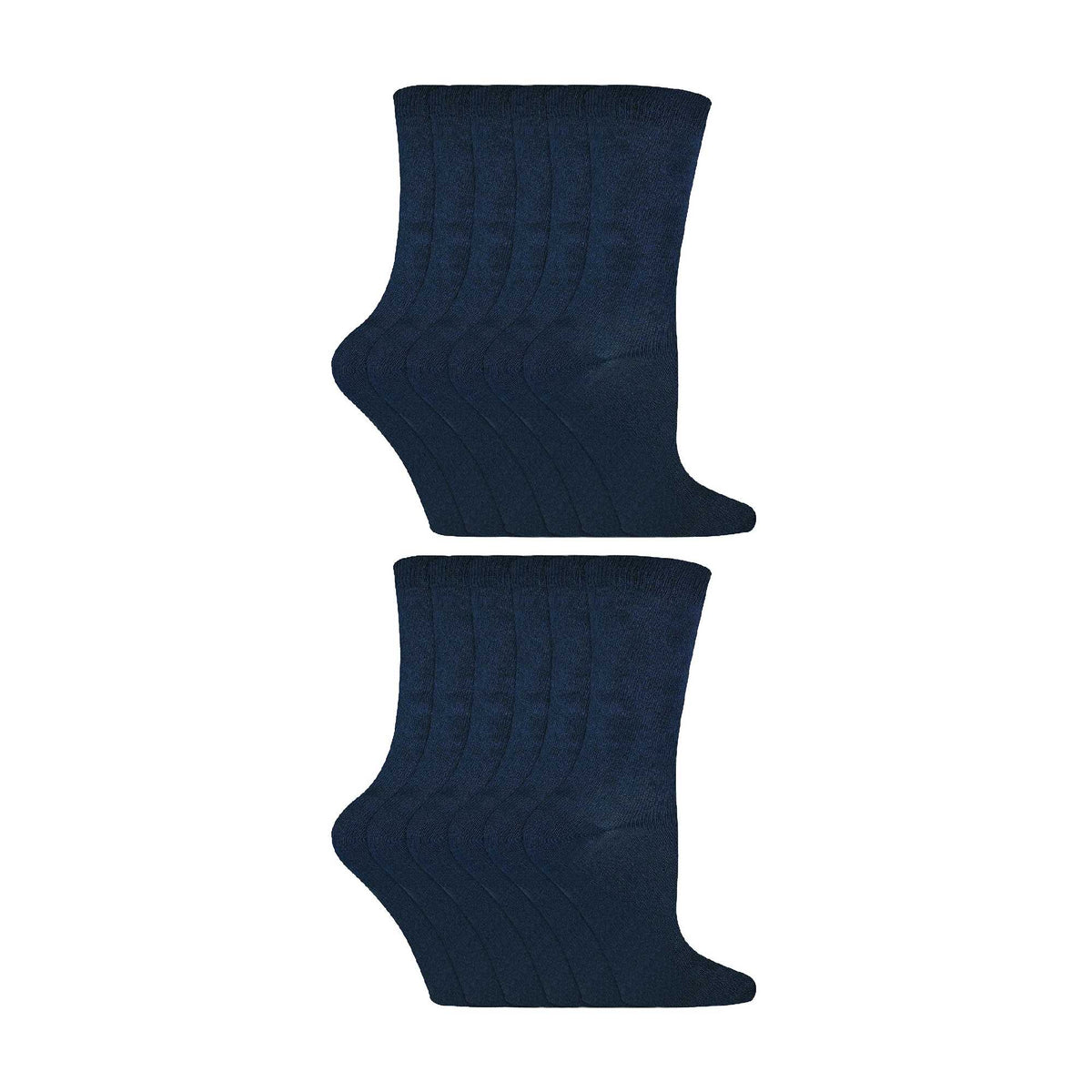 12 Pair Kids Breathable Bamboo Plain Socks for School