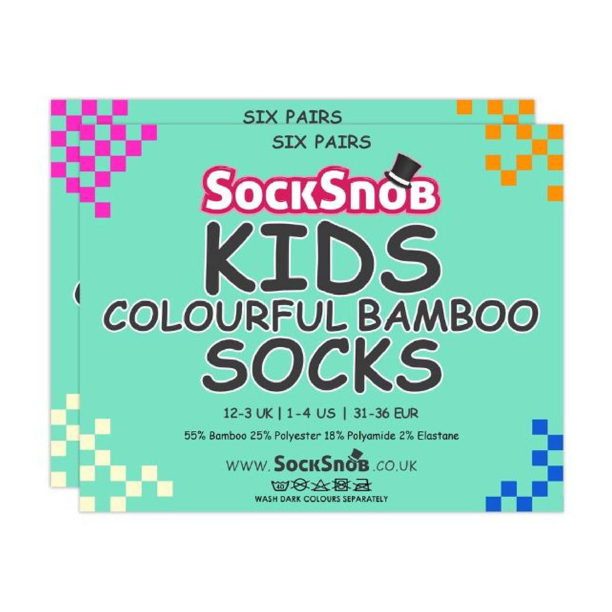 6 Pack Girls & Boys Super Soft Breathable Organic Bamboo Socks