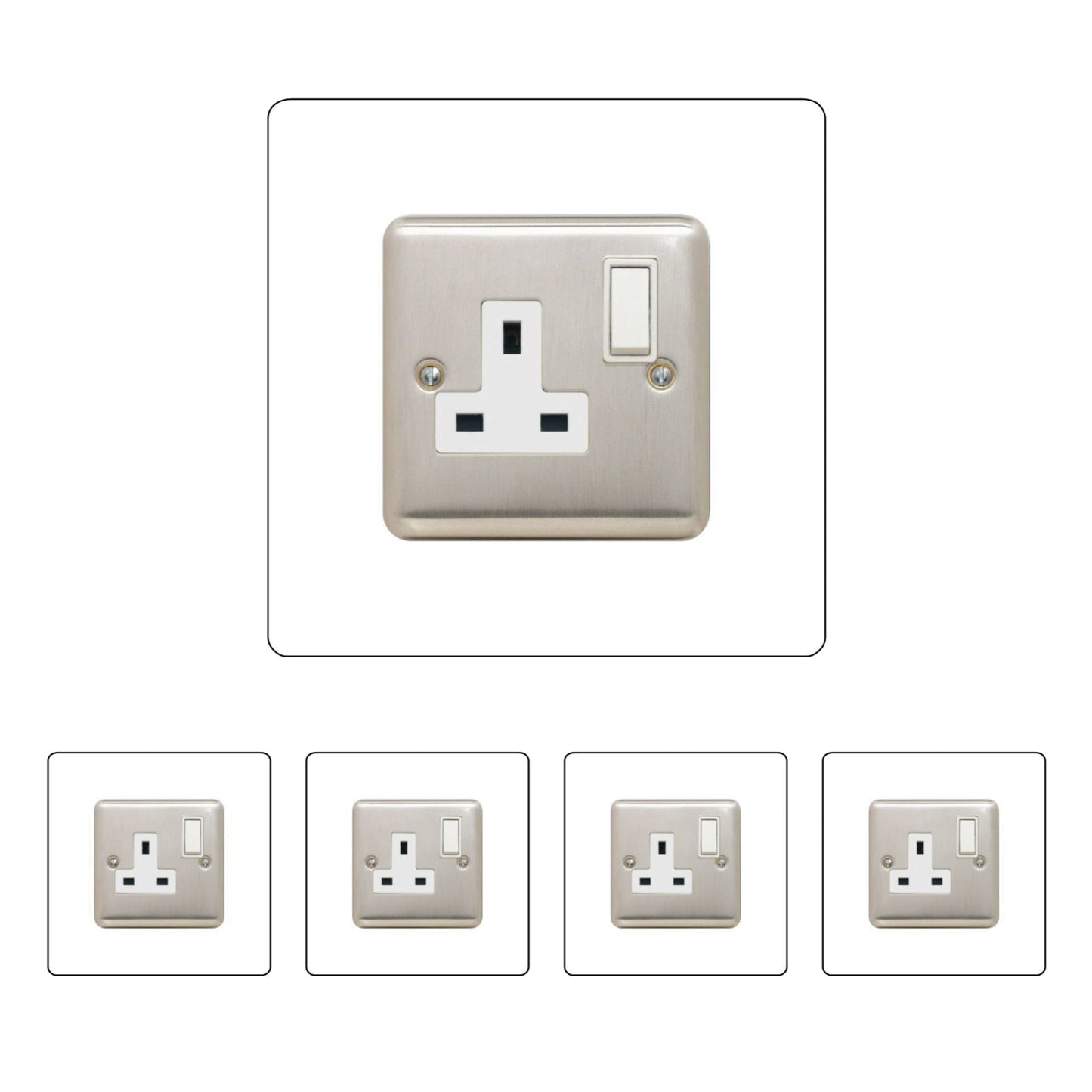 Set of 5 Single Socket Surround, square