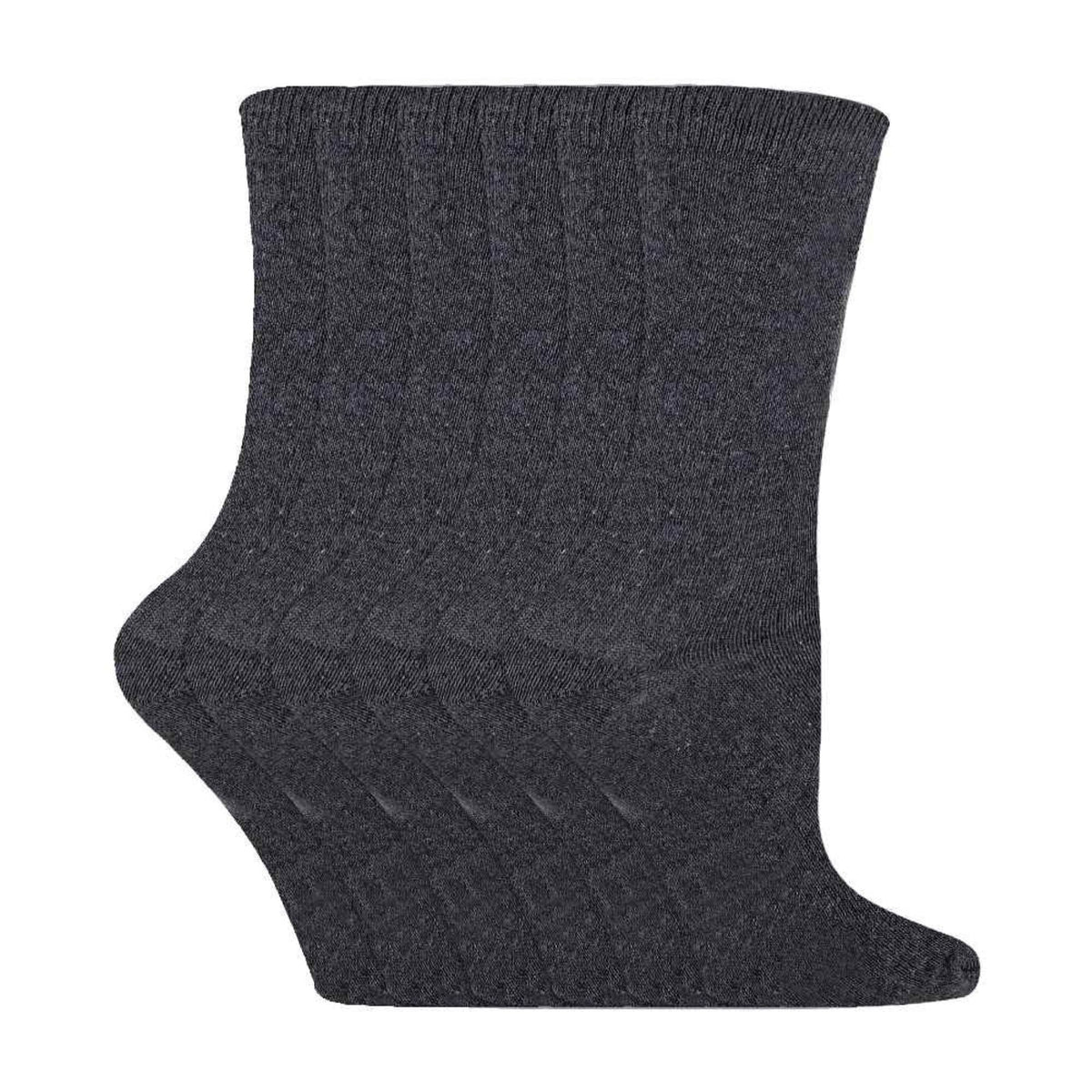 6 Pack Kids Plain Solid Coloured Cotton Socks
