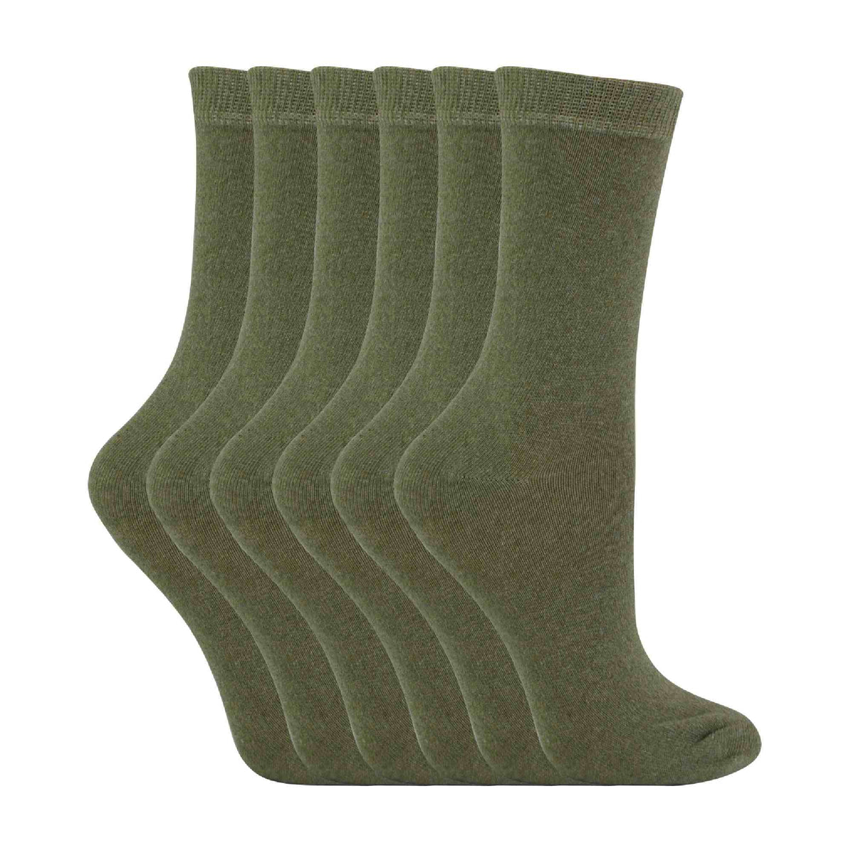 6 Pack Kids Plain Solid Coloured Cotton Socks