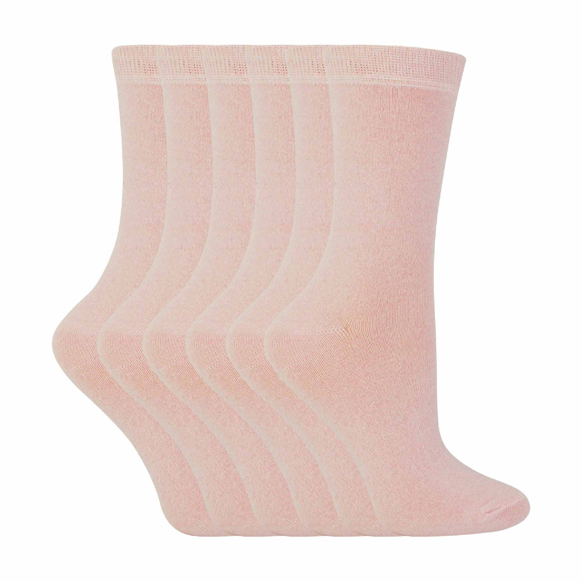 6 Pack Kids Plain Solid Coloured Cotton Socks