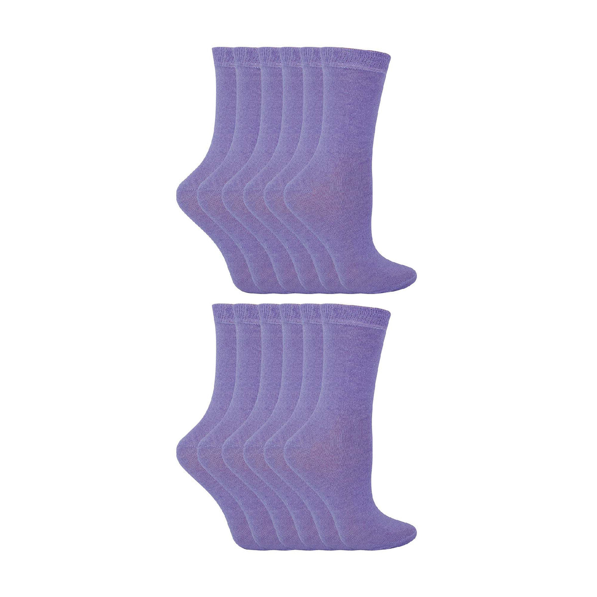12 Pair Kids Soft Cotton Colourful Casual Plain Dress Socks
