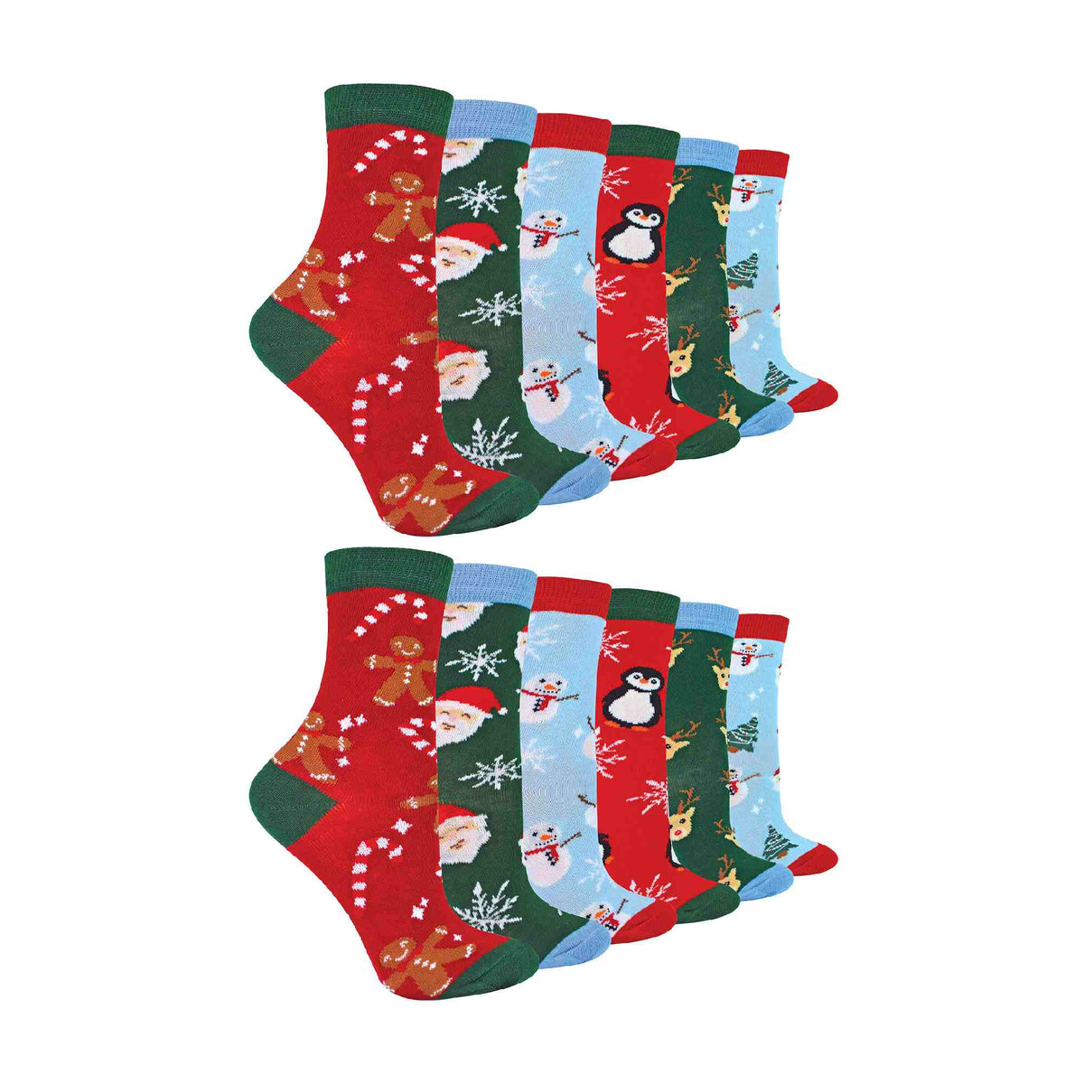 Kids Novelty Festive Christmas Socks (Multipack Options)