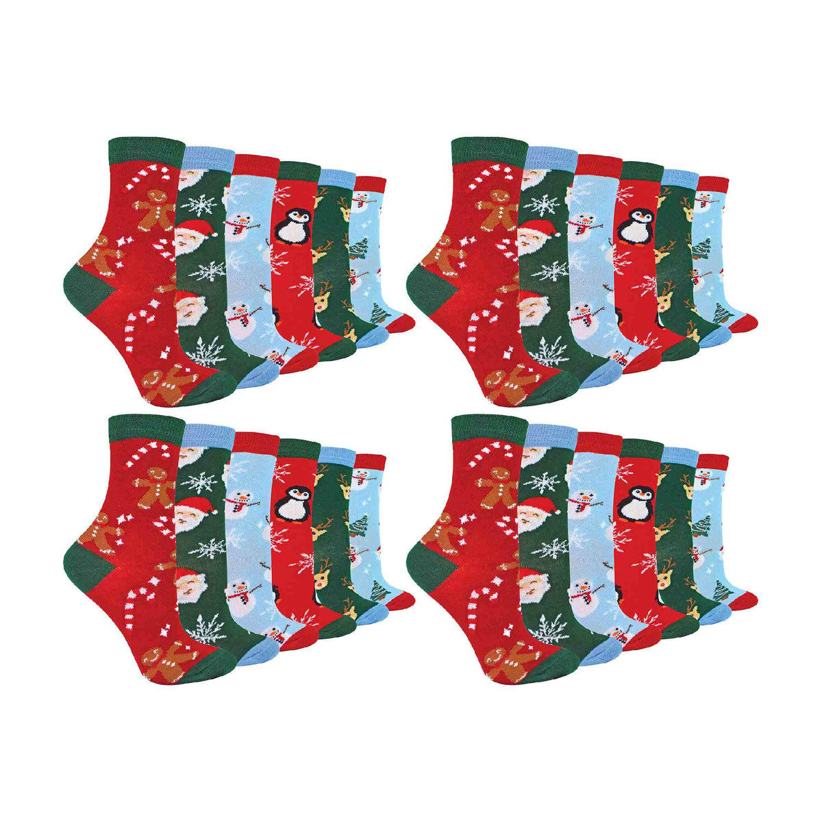 Kids Novelty Festive Christmas Socks (Multipack Options)