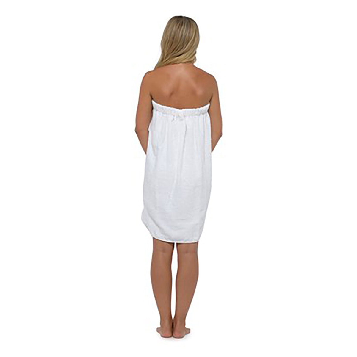 Ladies 100% Cotton Terry Cloth Spa Bath Towel Wrap Dress with Pocket