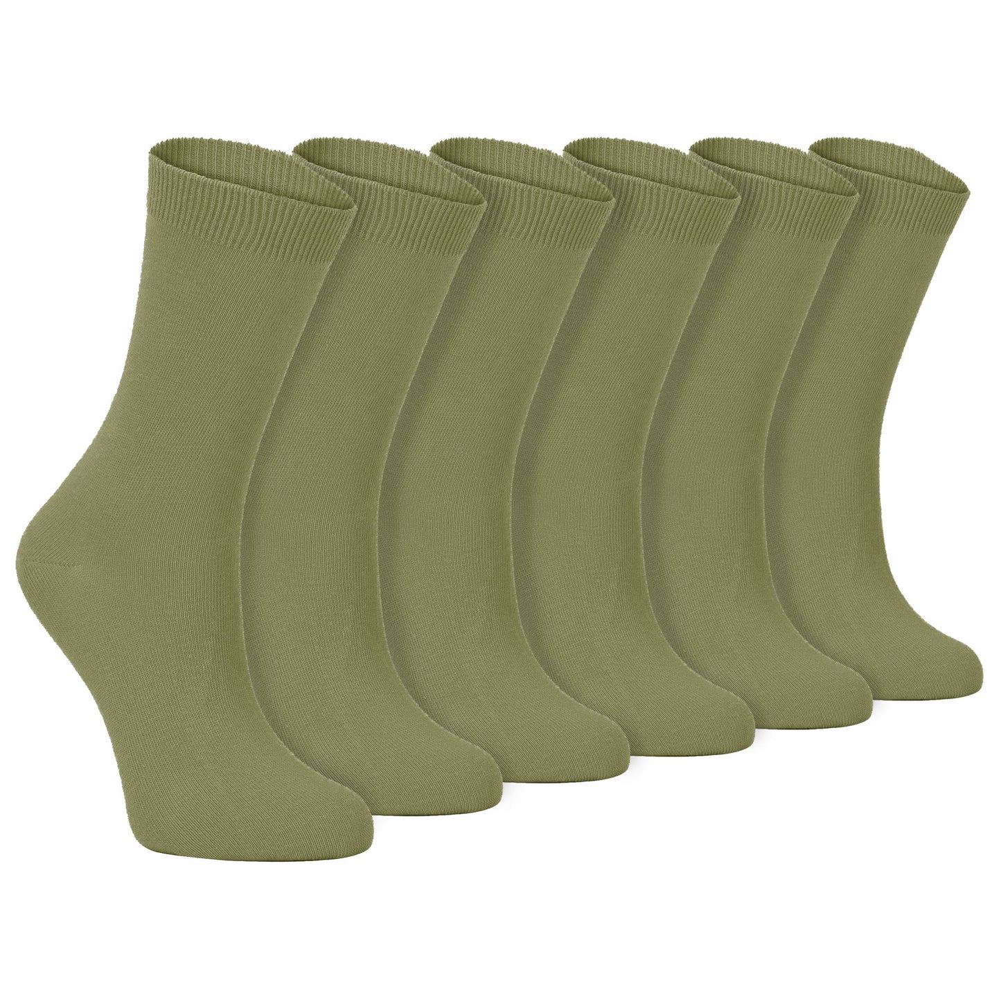 Ladies Plain Coloured Cotton Rich Dress Socks (Multipack Options)