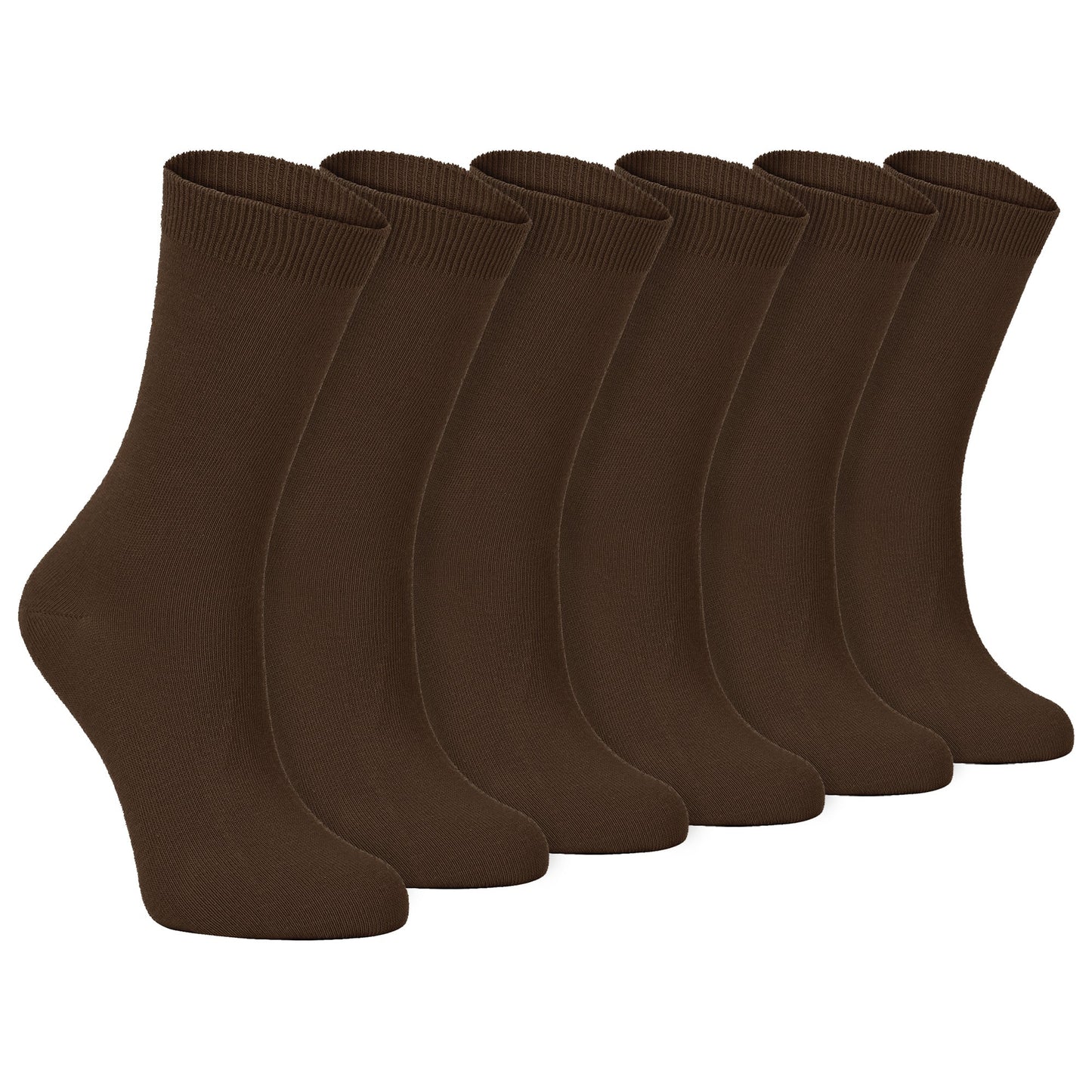 Ladies Plain Coloured Cotton Rich Dress Socks (Multipack Options)