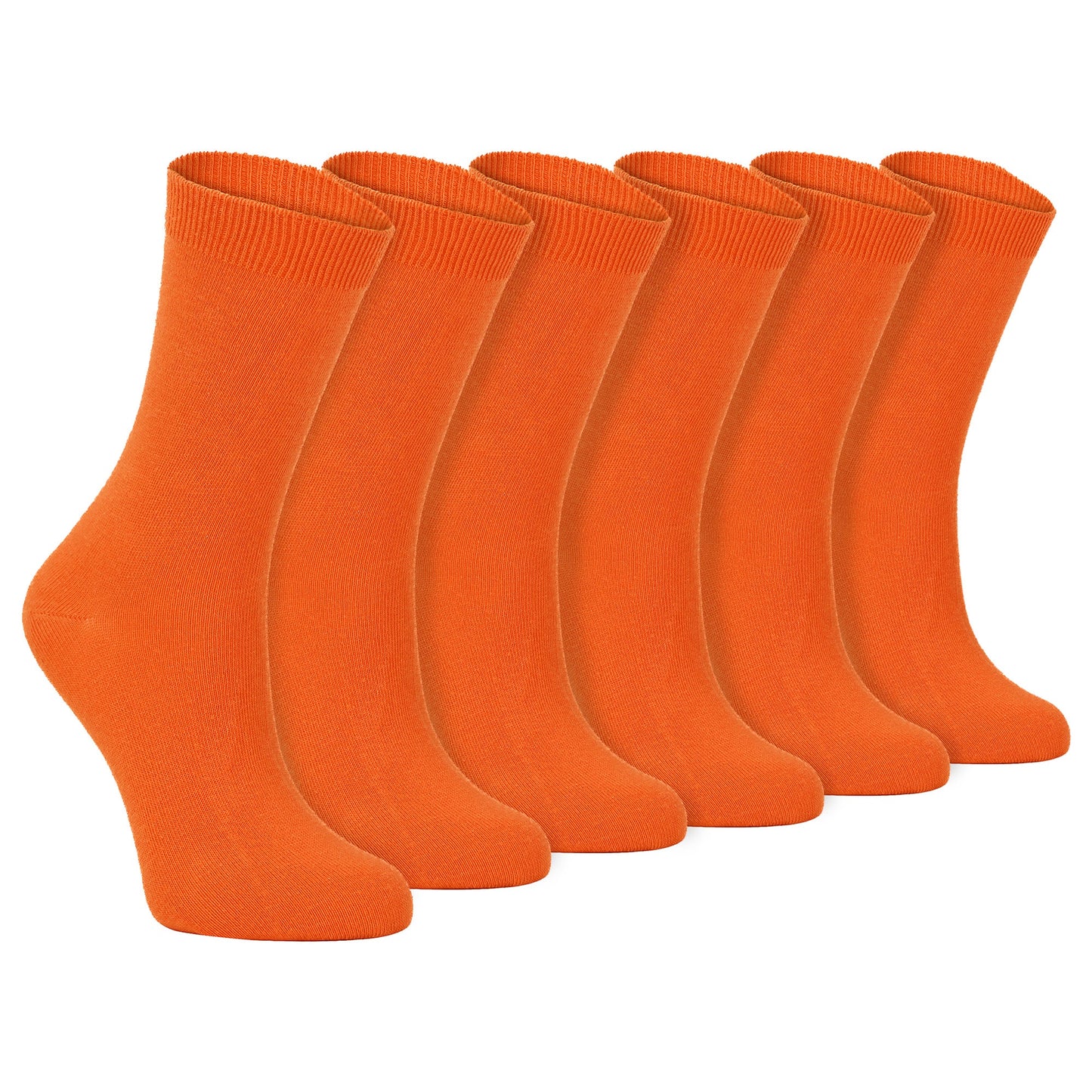 Ladies Plain Coloured Cotton Rich Dress Socks (Multipack Options)