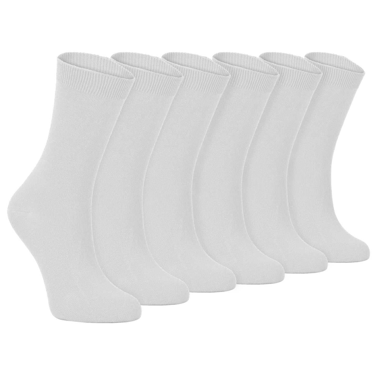 Ladies Plain Coloured Cotton Rich Dress Socks (Multipack Options)