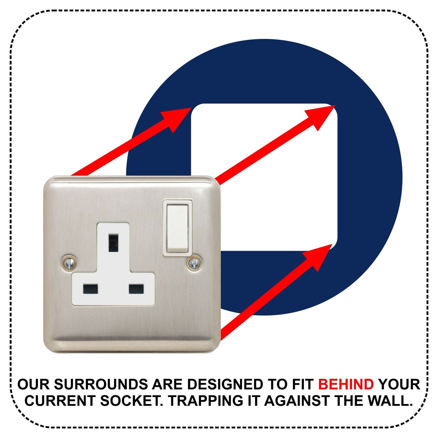 Single Socket Surround, round