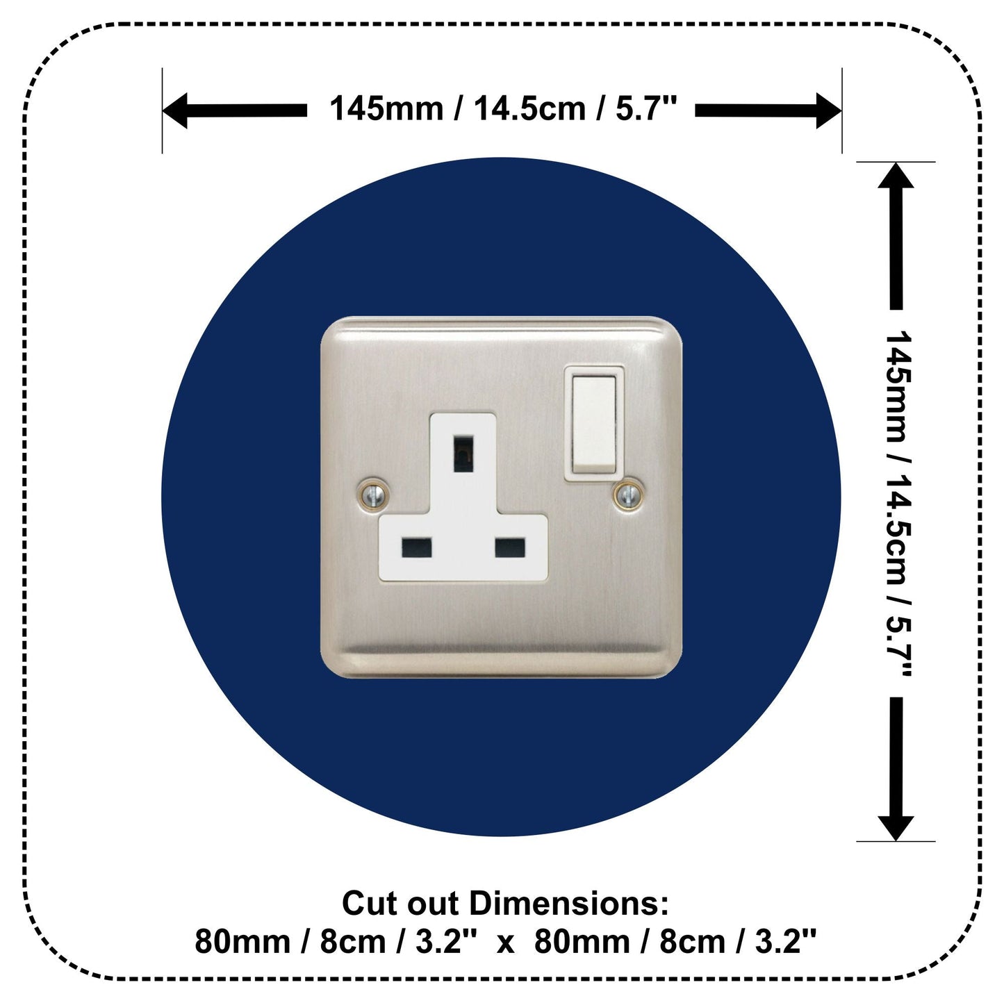 Single Socket Surround, round