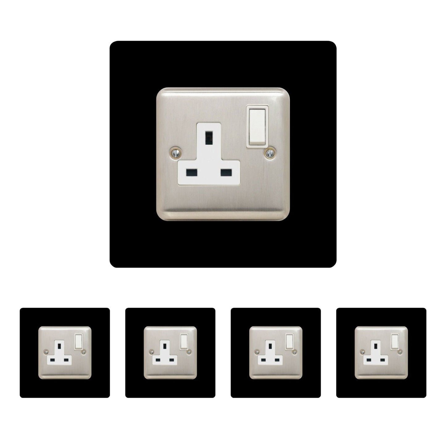 Set of 5 Single Socket Surround, square